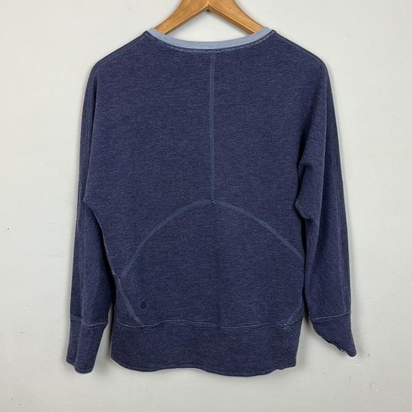 Lululemon Time Out Crew *Reversible Heathered Deep Indigo - Picture 12 of 14